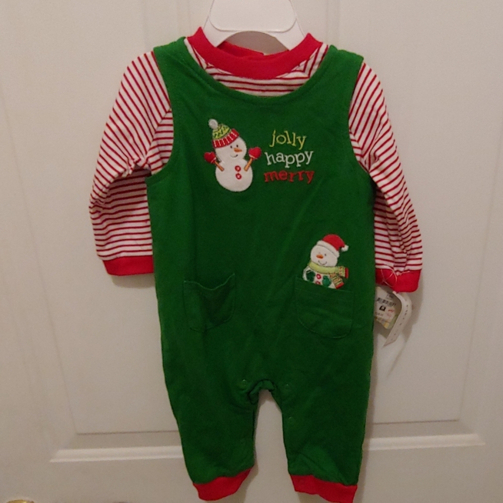 Infant Christmas/Snowman jumper w/ shirt 3-6 mth